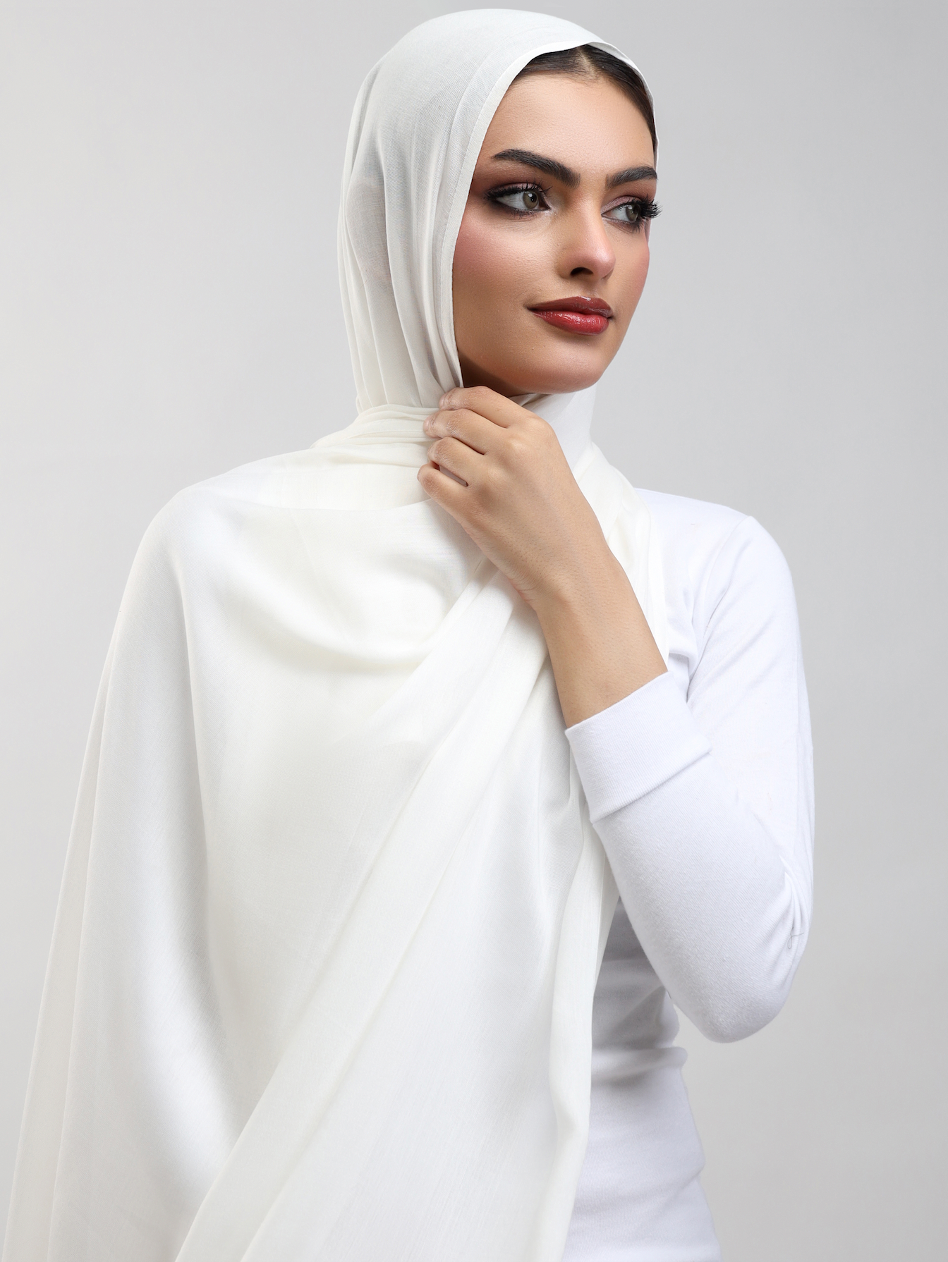 Modal Hijab - Pearl White