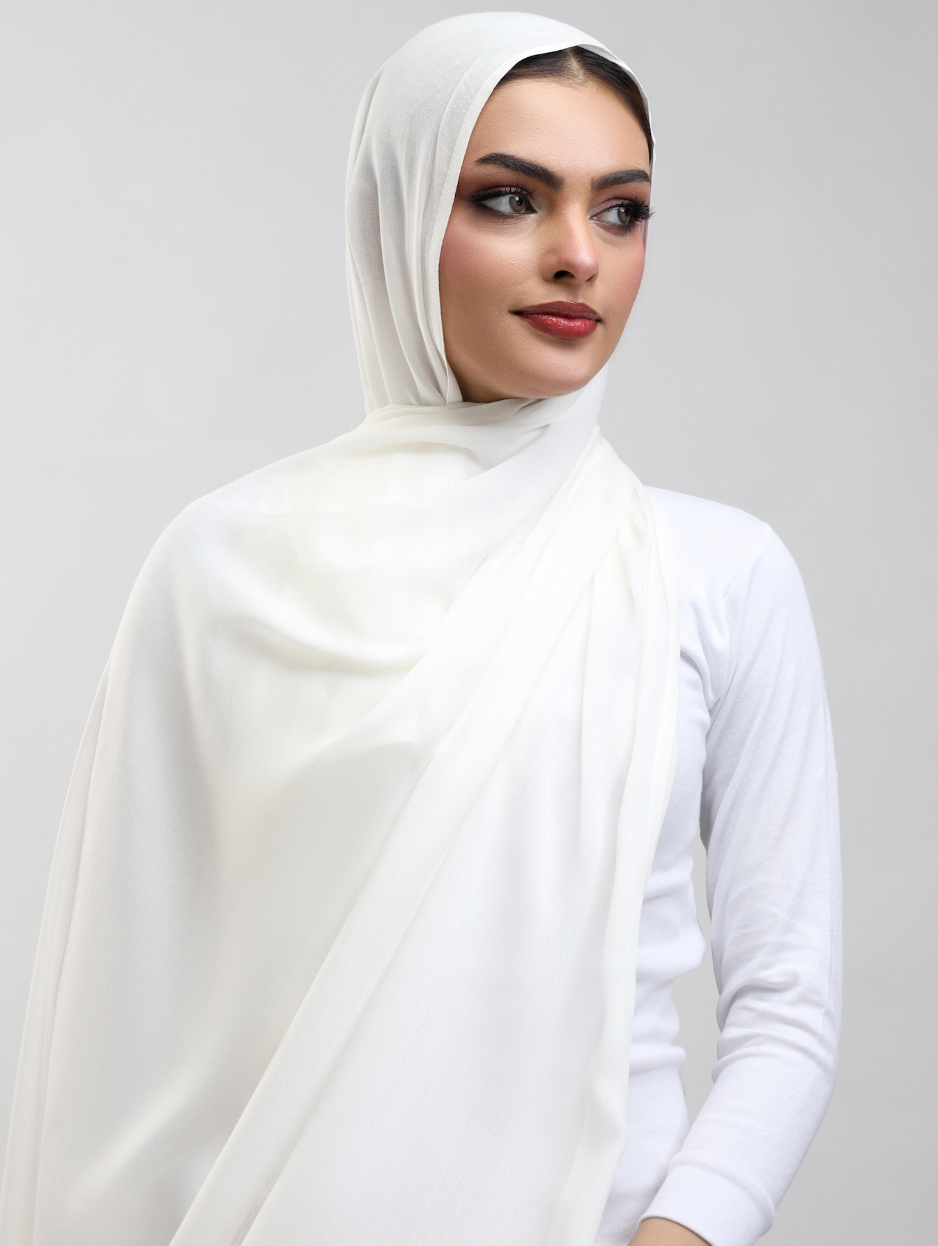 Modal Hijab - Pearl White