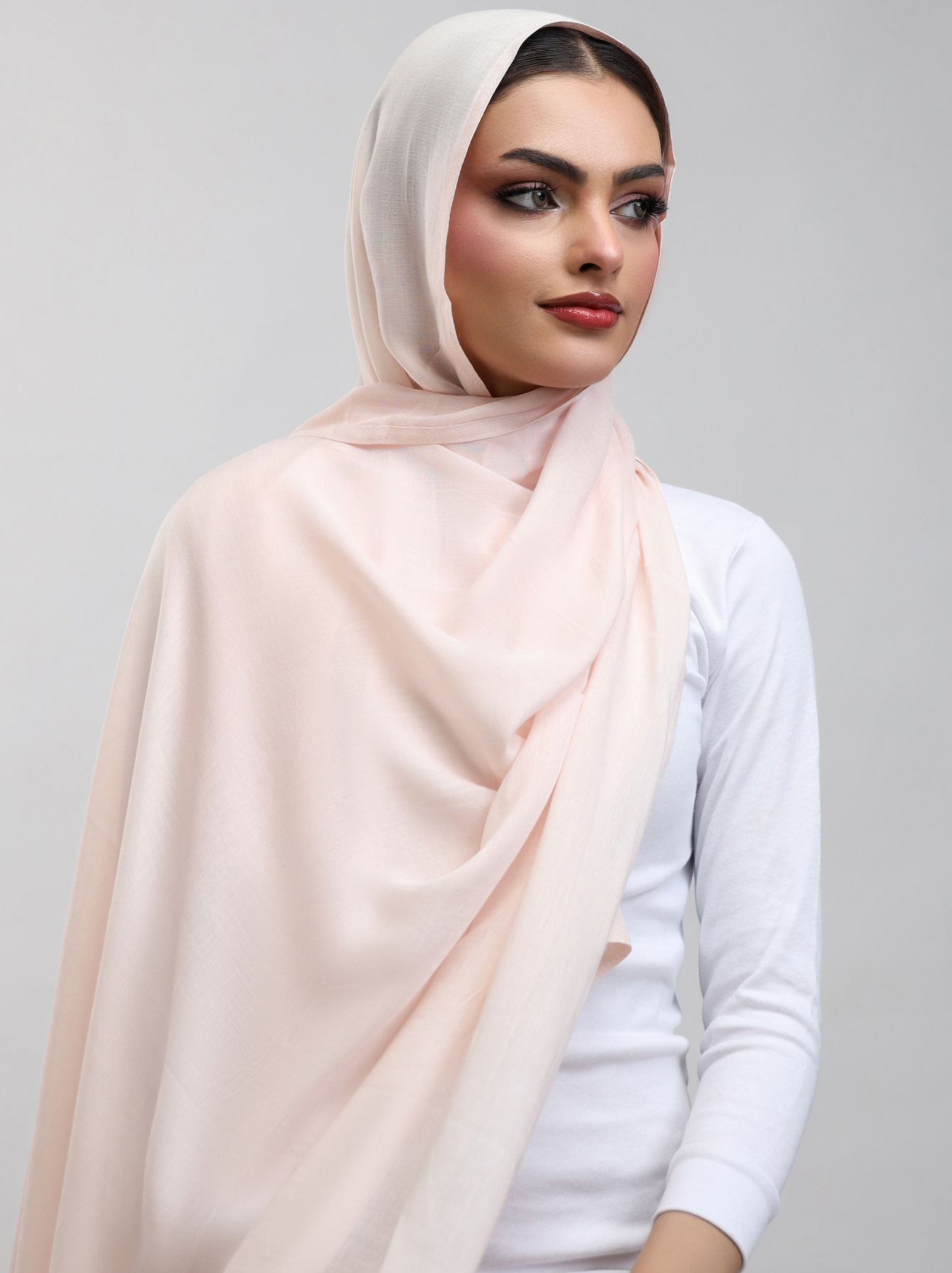 Modal Hijab - Peach Shell