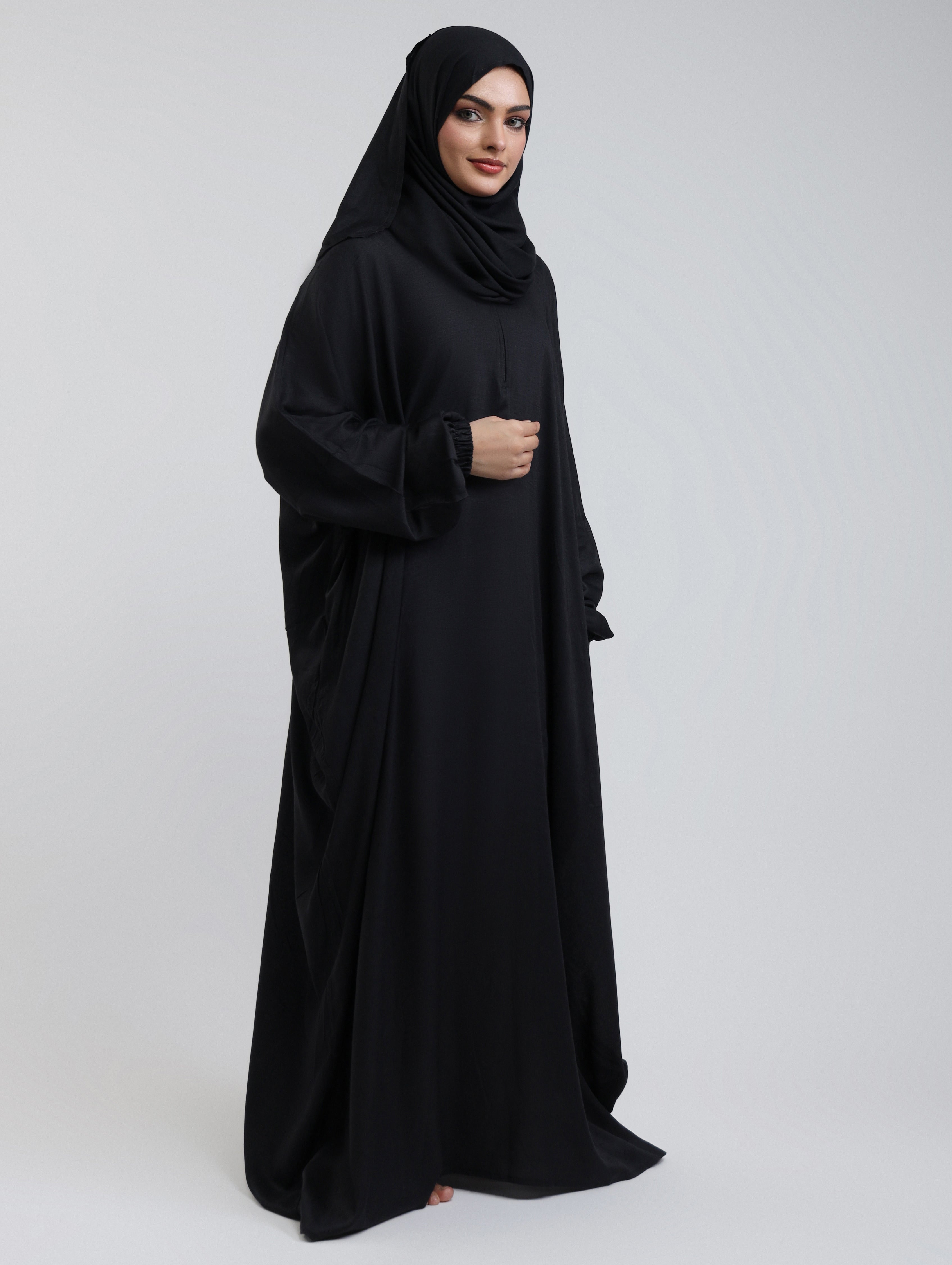 Instant Breathable Namaz Abaya - Black