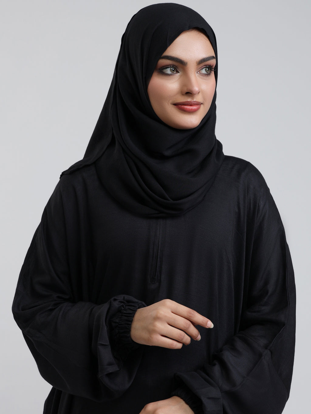 Instant Breathable Namaz Abaya - Black