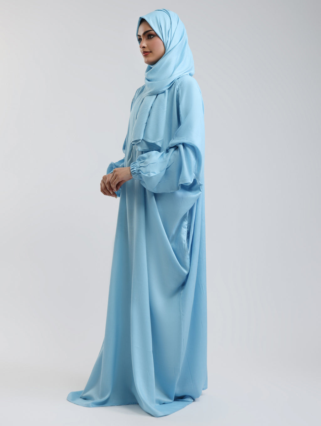 Instant Breathable Namaz Abaya - Ice Blue