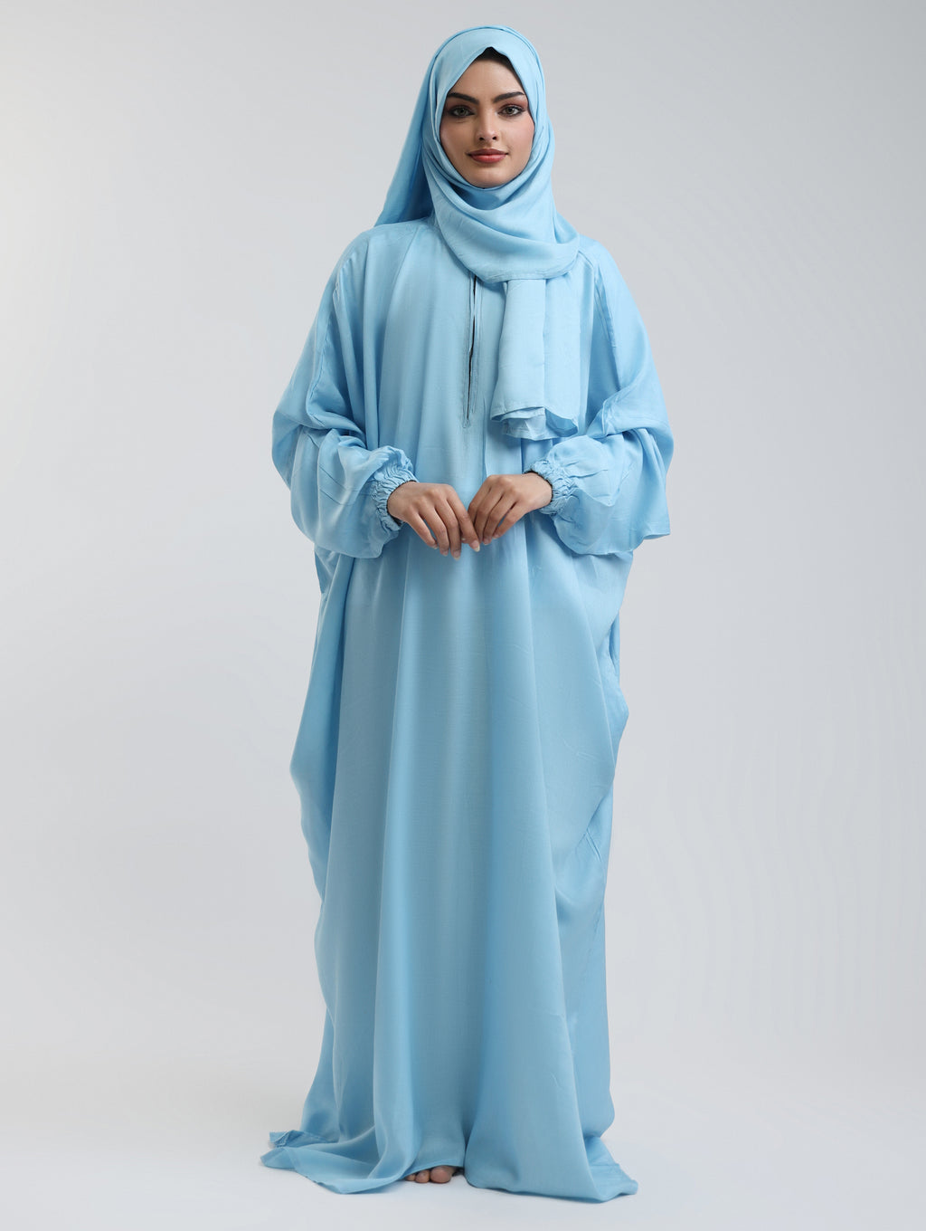 Instant Breathable Namaz Abaya - Ice Blue