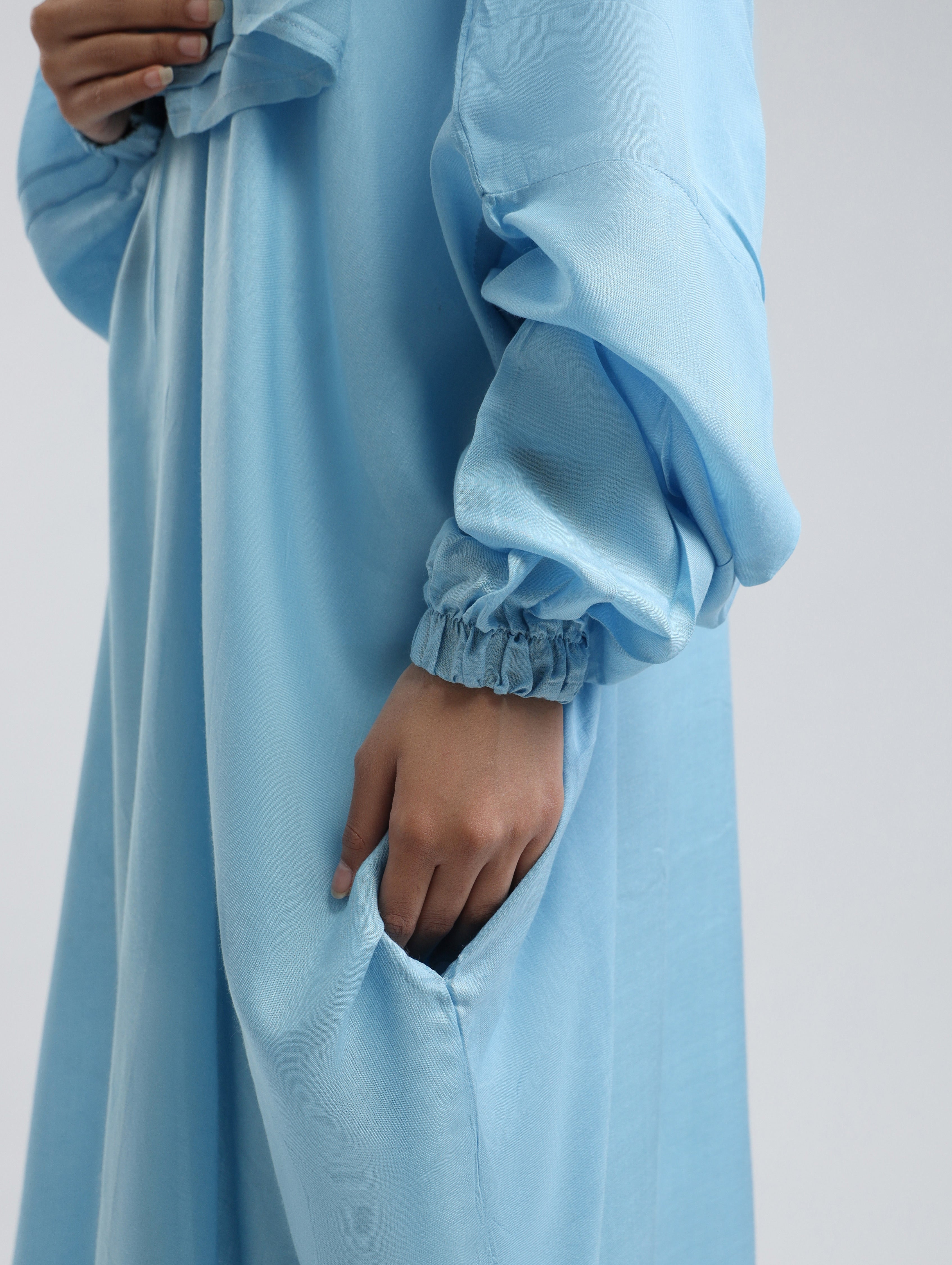 Instant Breathable Namaz Abaya - Ice Blue