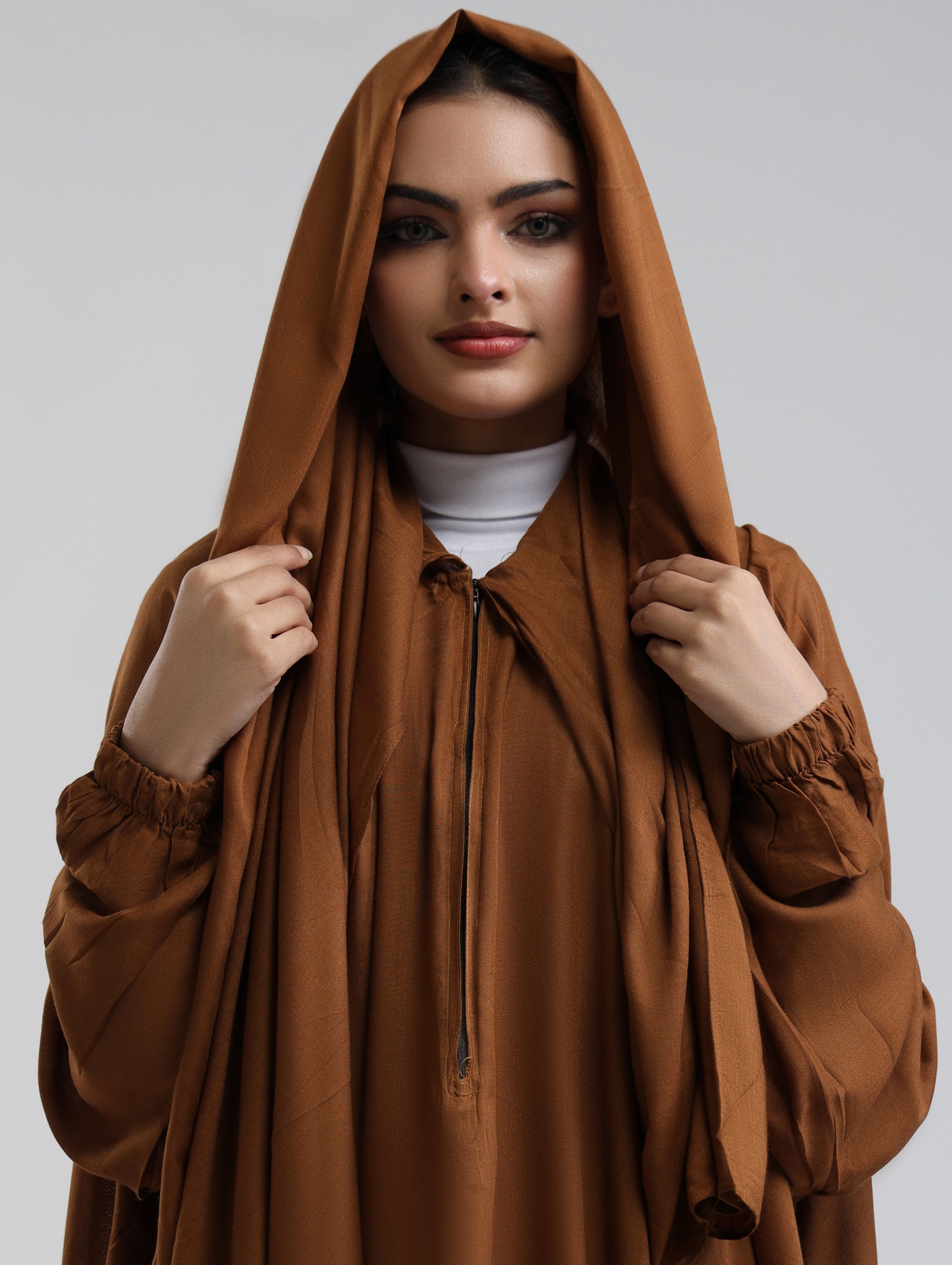 Instant Breathable Namaz Abaya - Mocha