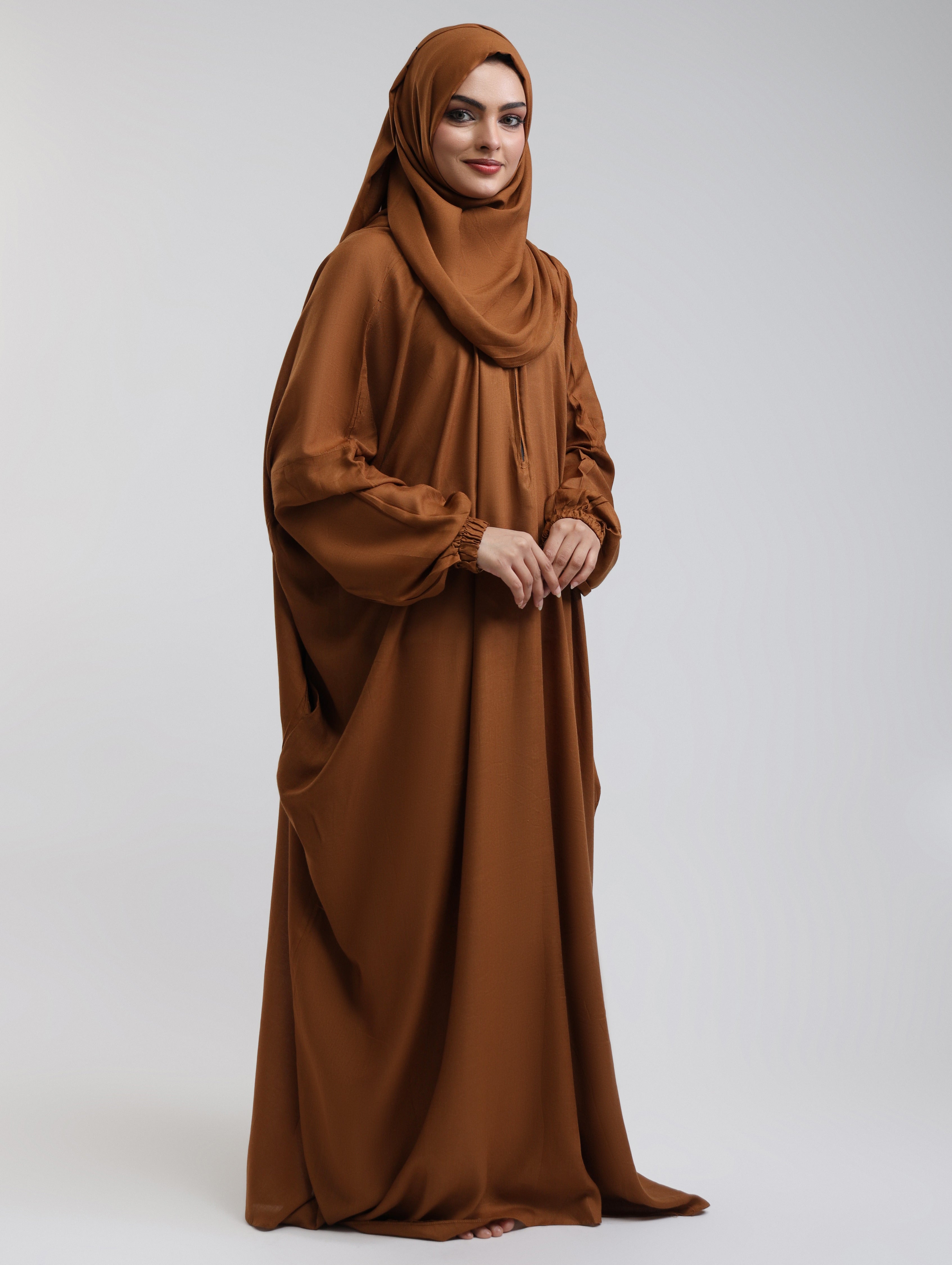 Instant Breathable Namaz Abaya - Mocha