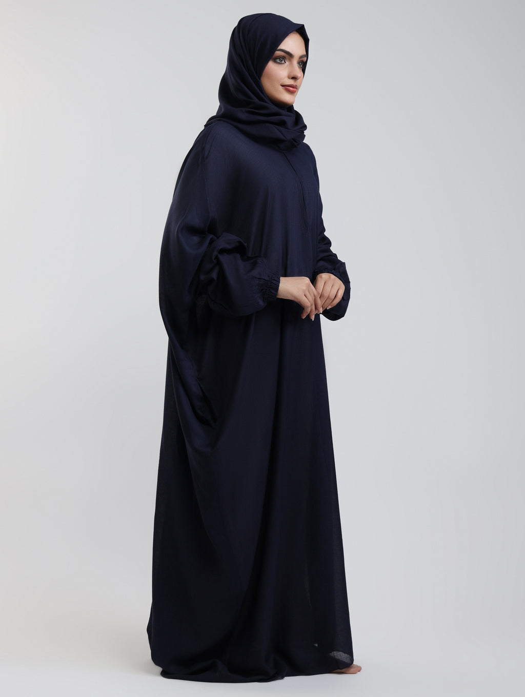 Instant Breathable Namaz Abaya - Navy Blue