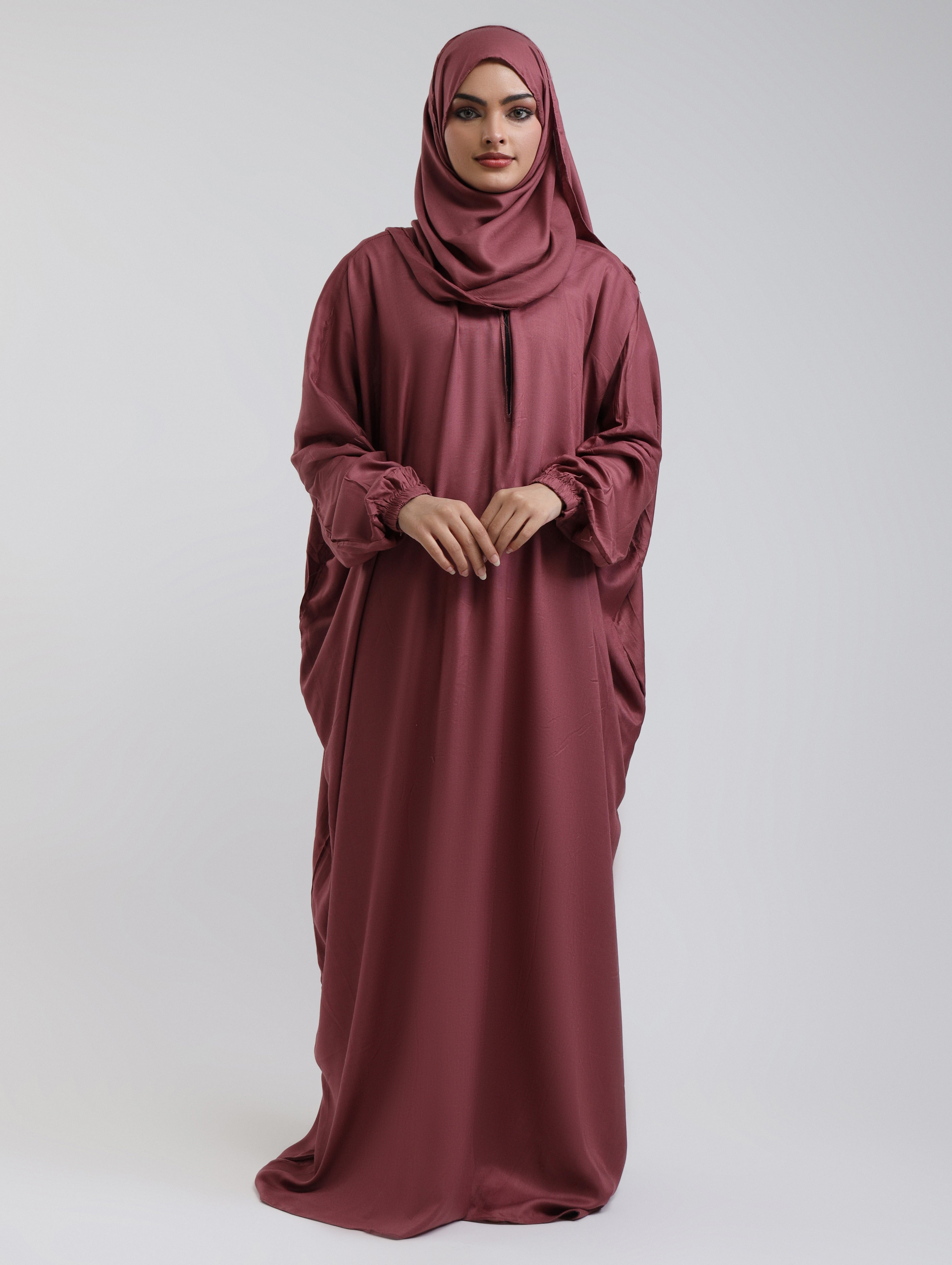 Instant Breathable Namaz Abaya - Rosewood