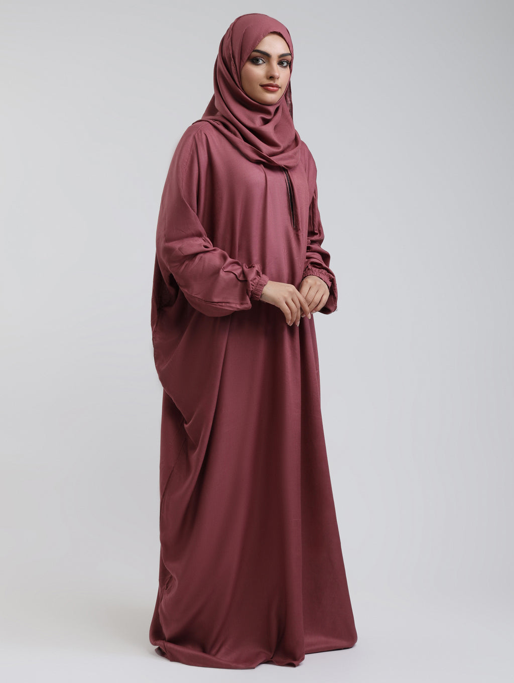 Instant Breathable Namaz Abaya - Rosewood