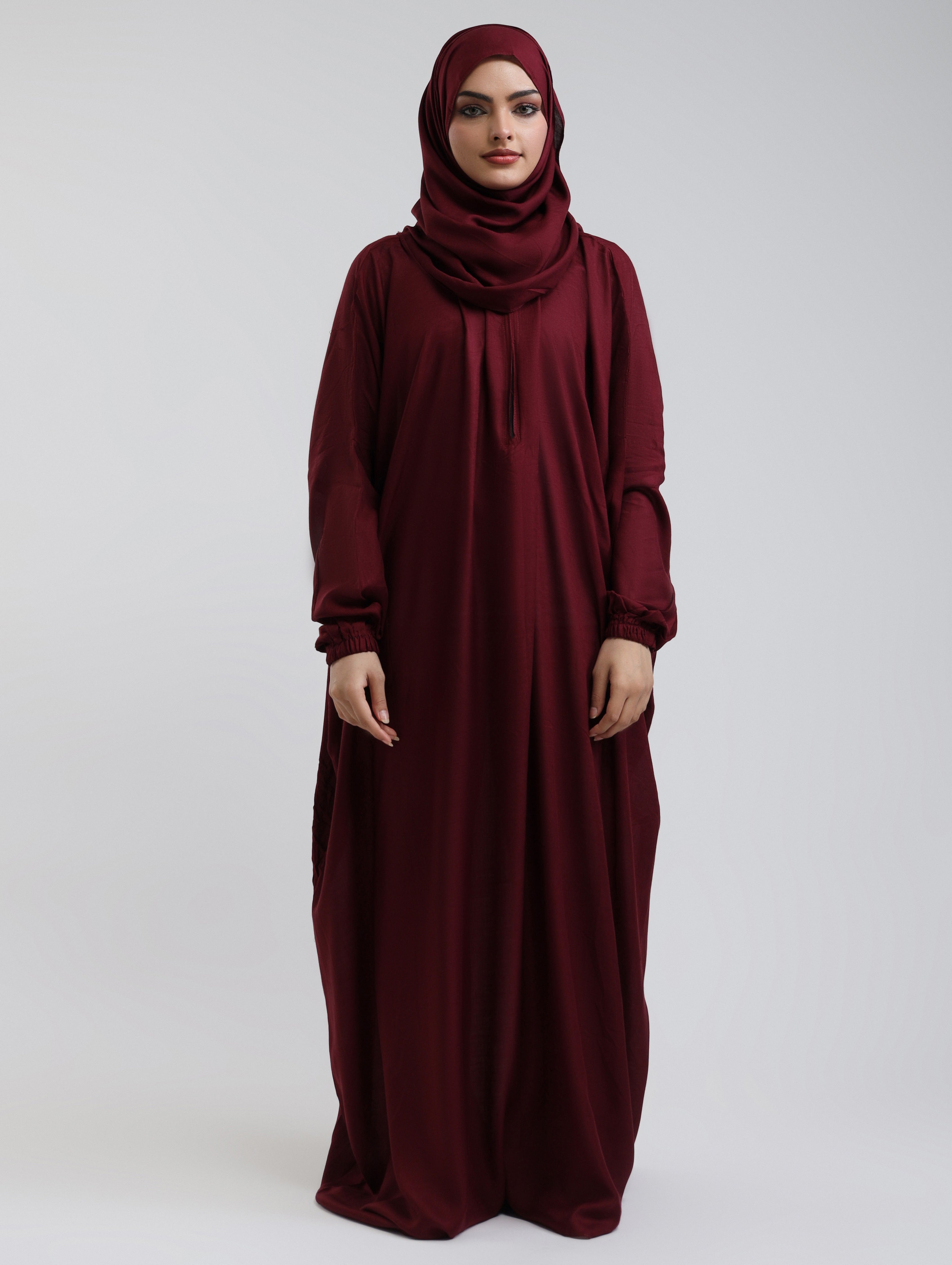 Instant Breathable Namaz Abaya - Rosewood