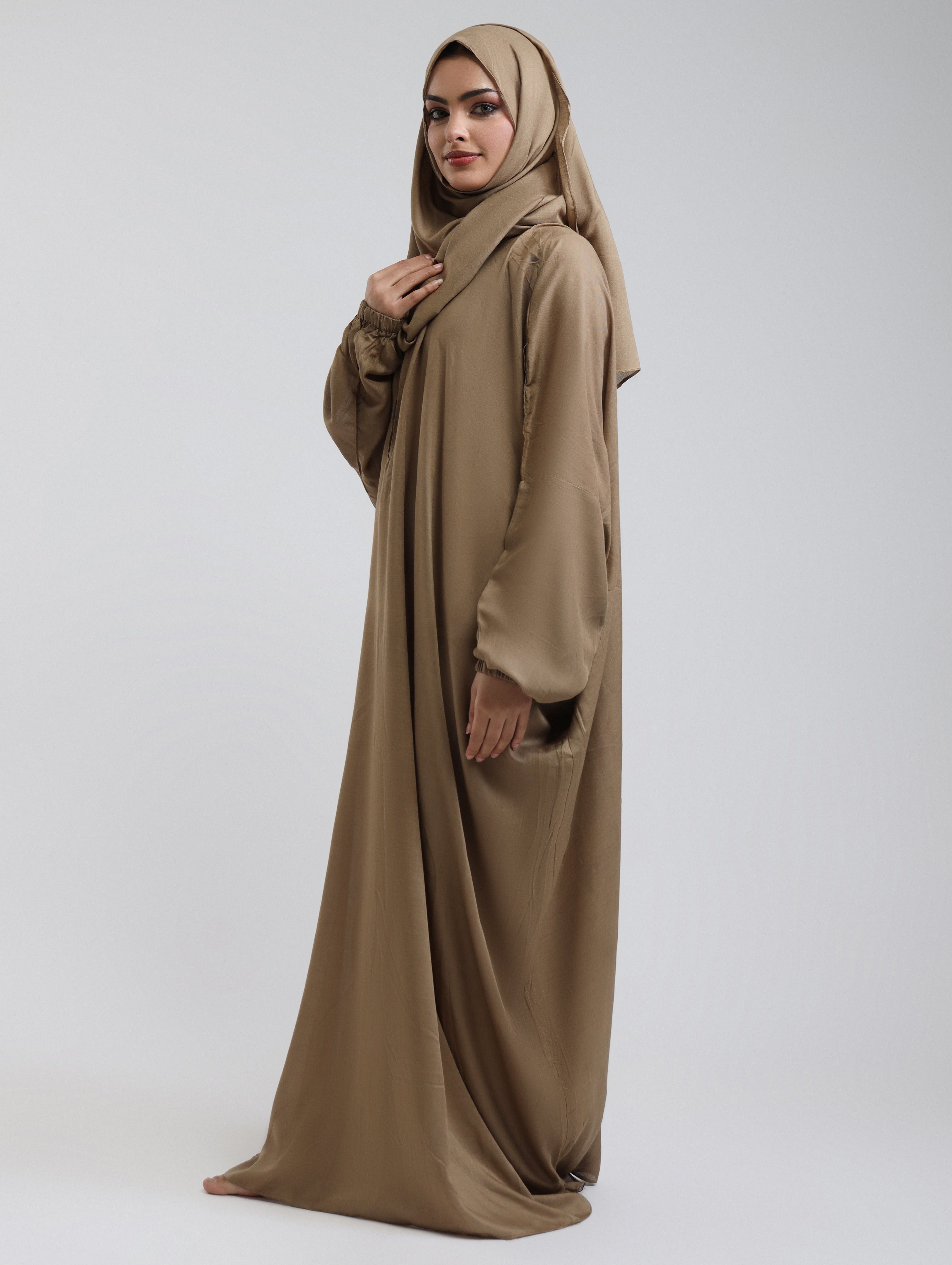 Instant Breathable Namaz Abaya - Taupe