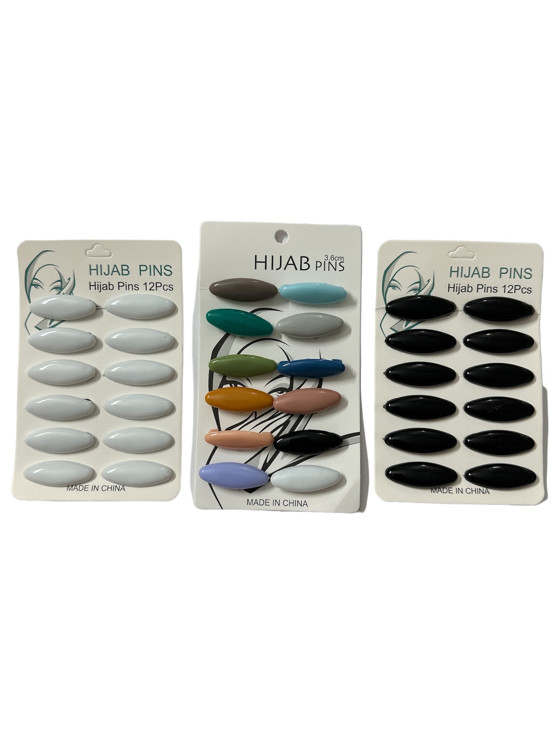 Pack Of 3 Basic Hijab Pin Sets