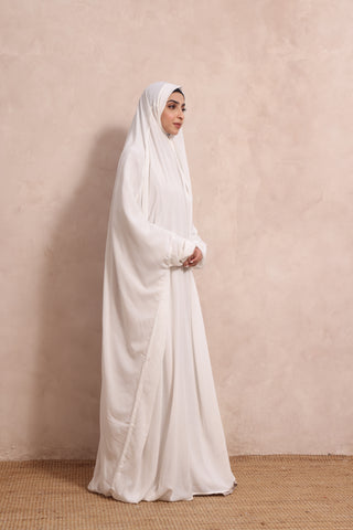 Namaz Gown - White