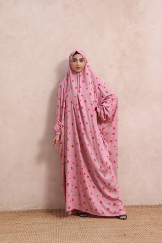 Namaz Gown - Pink Rose