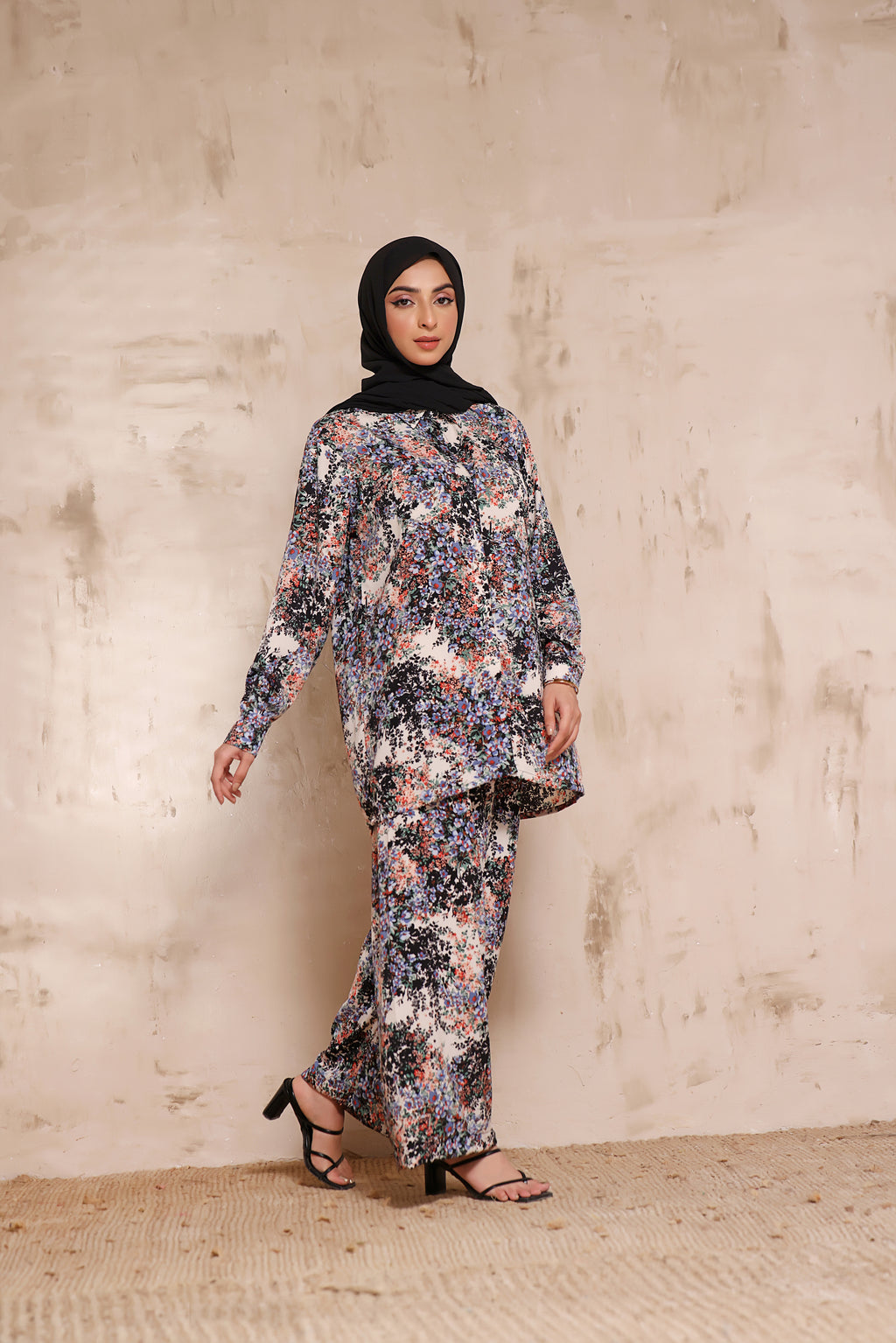 Printed Co-ord Set In Ivory