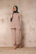 Printed Co-ord Set In Sand Beige