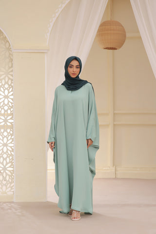 Classic Butterfly Abaya In Seafoam