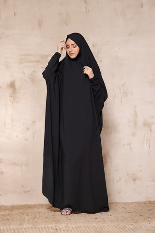 Namaz Gown - Jet Black