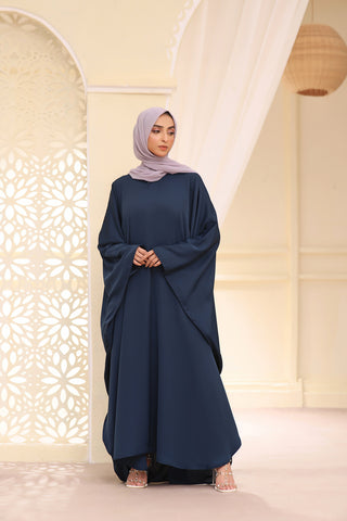 Classic Butterfly Abaya In Cadet Blue