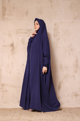 Namaz Gown - Navy Blue