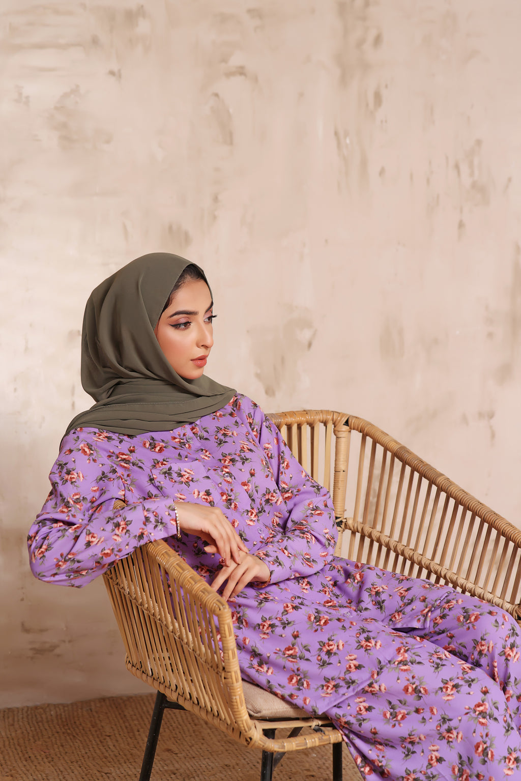 Printed Co-ord Set In Lavender