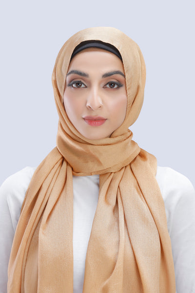 Metallic Chiffon - Honey Gold