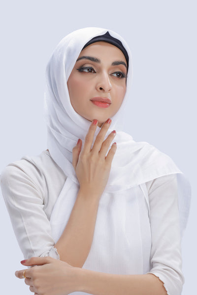Metallic Chiffon - Pure White