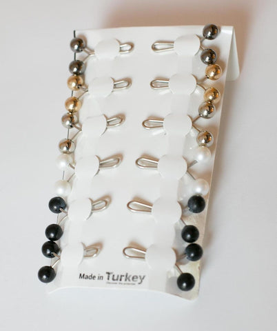 Turkish Hijab Pins - Pack Of 4
