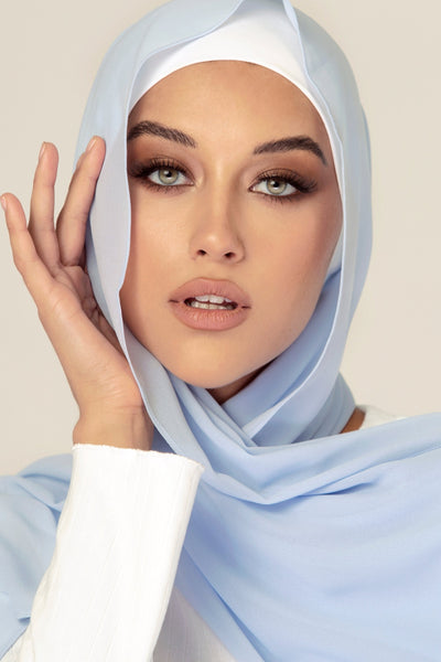 Plain Georgette - Baby Blue