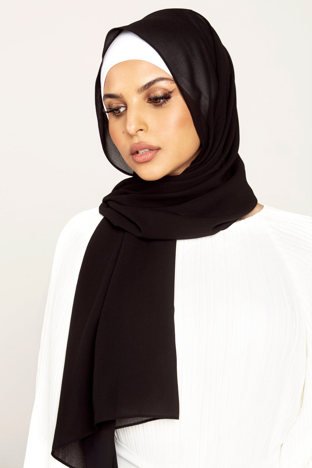 Plain Georgette - Black