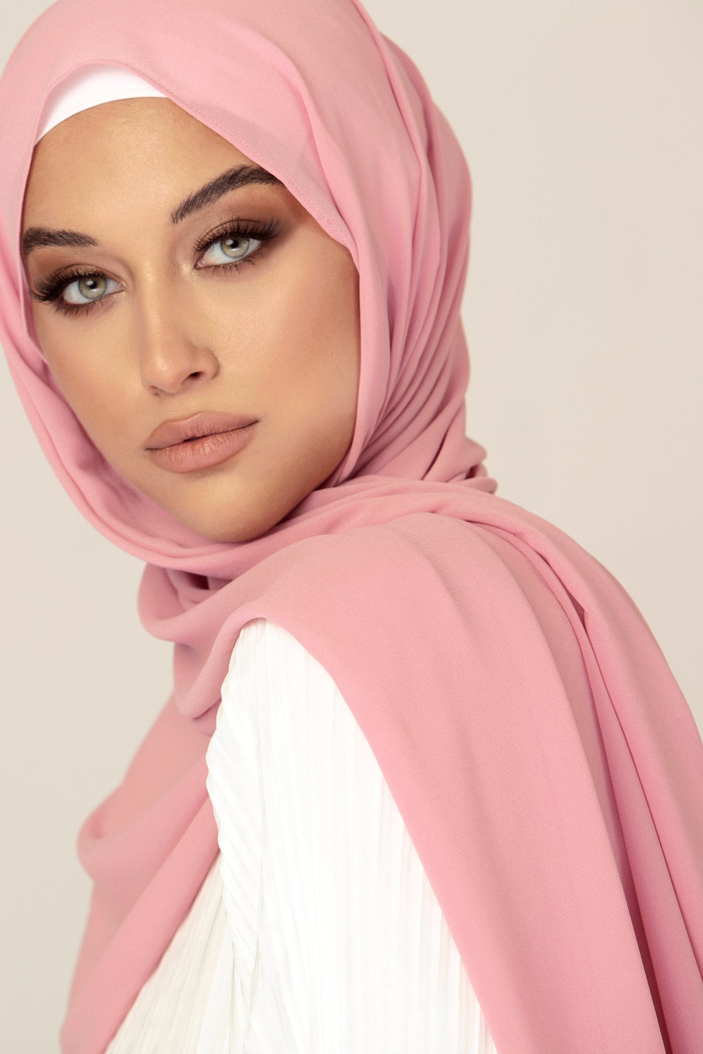Plain Georgette - Dusty Pink