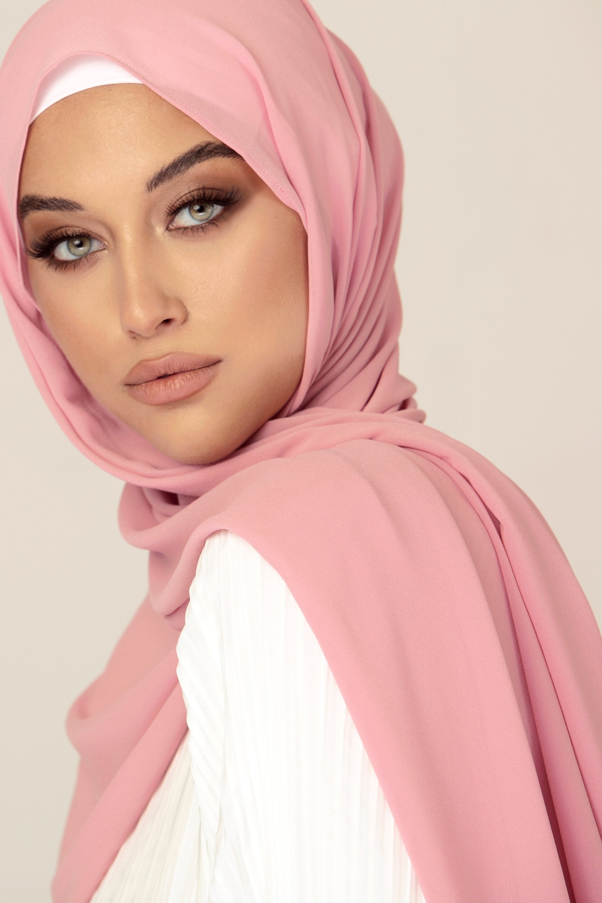 Plain Georgette - Dusty Pink