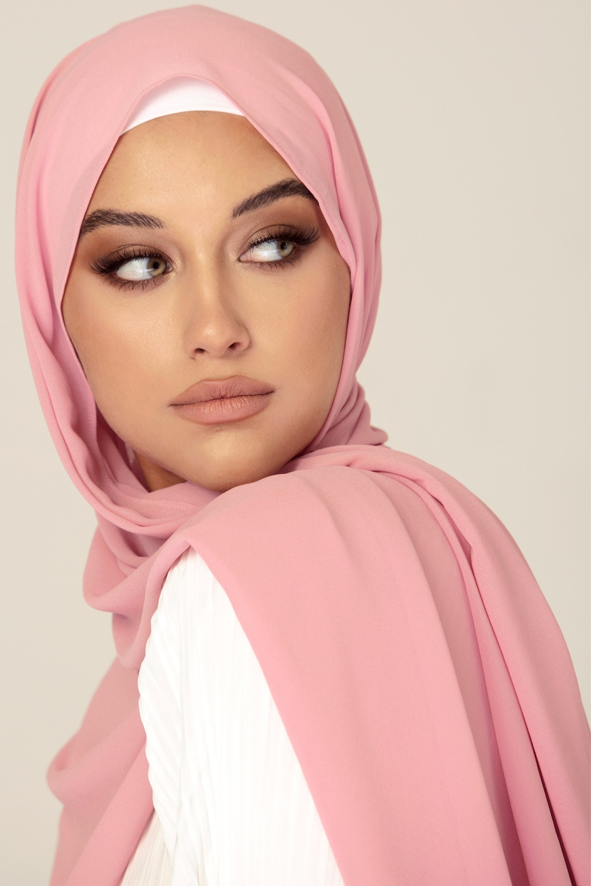 Plain Georgette - Dusty Pink