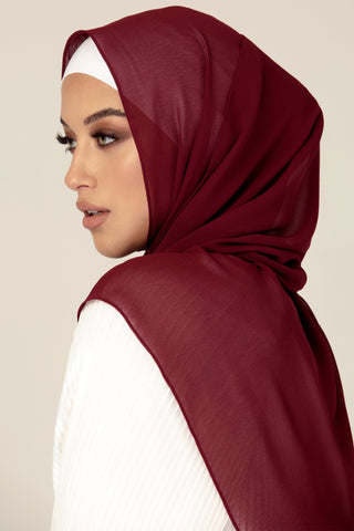 Plain Georgette - Maroon