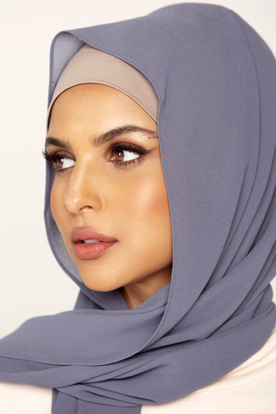 Plain Georgette - Denim Grey
