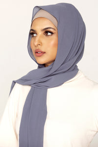 Plain Georgette - Denim Grey