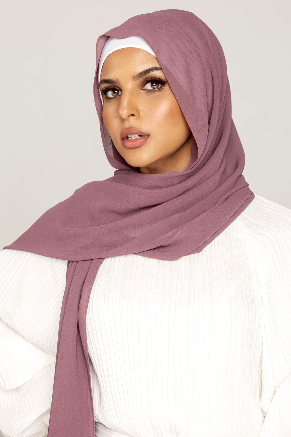 Plain Georgette - Dark Mauve