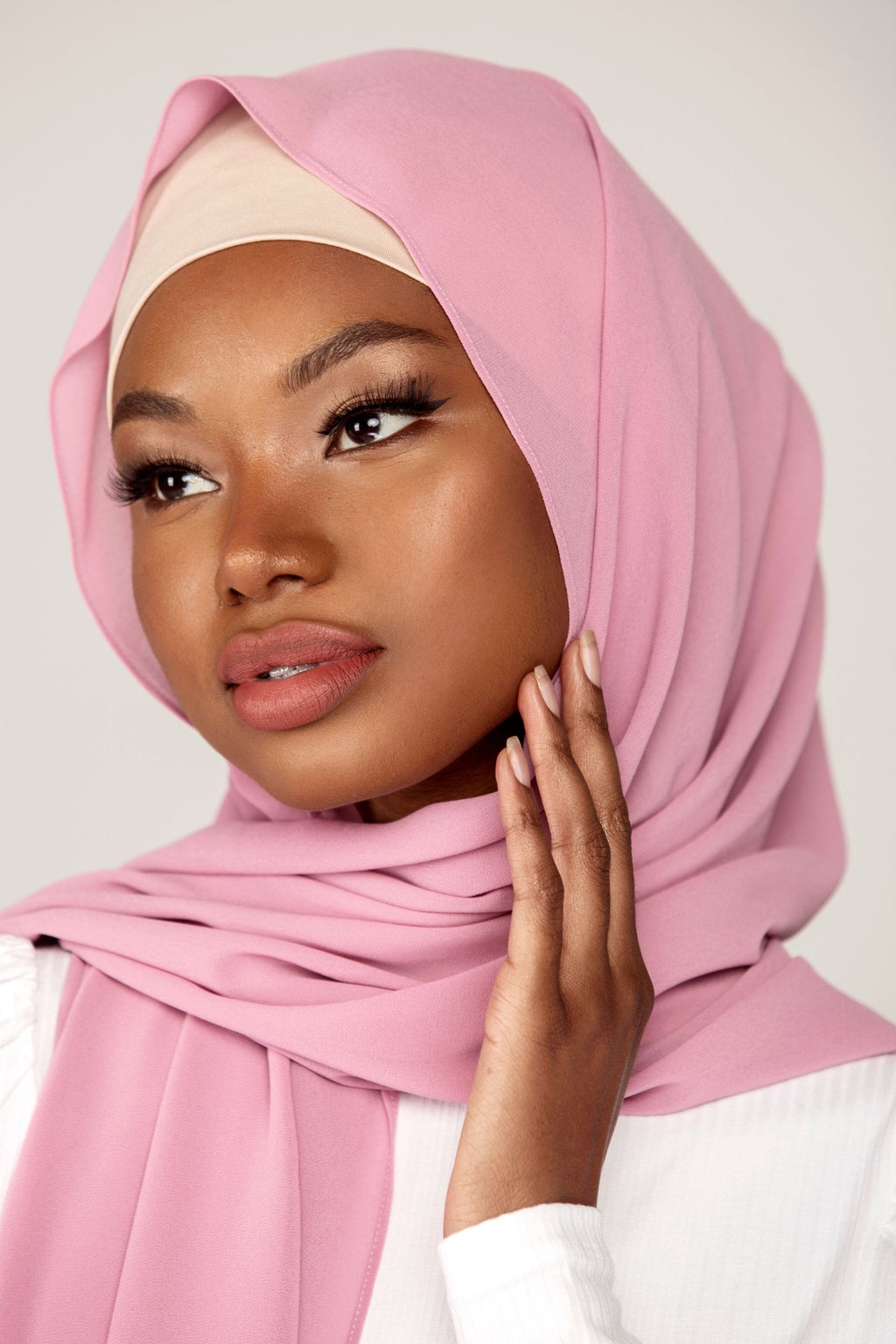 Plain Georgette - French Rose