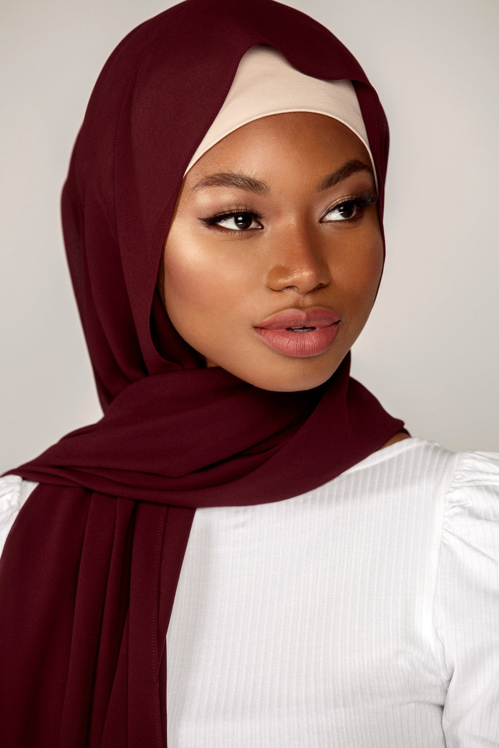 Plain Georgette - Mahogany