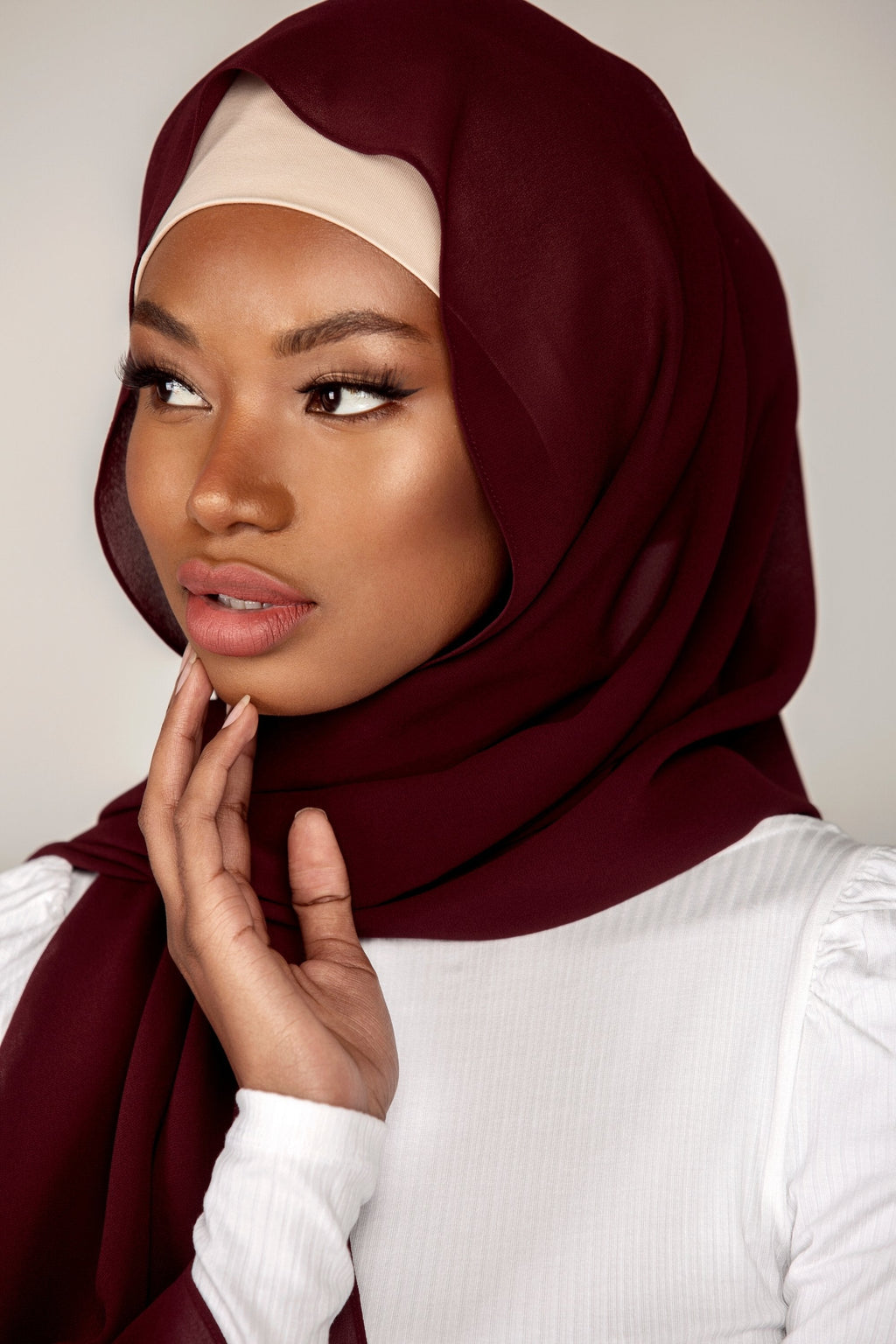 Plain Georgette - Mahogany