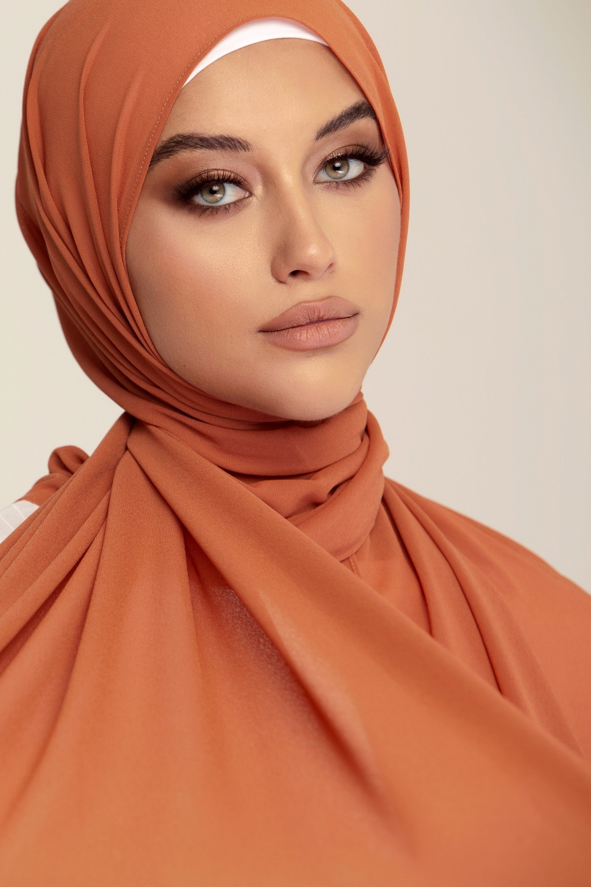 Plain Georgette - Coral Bliss