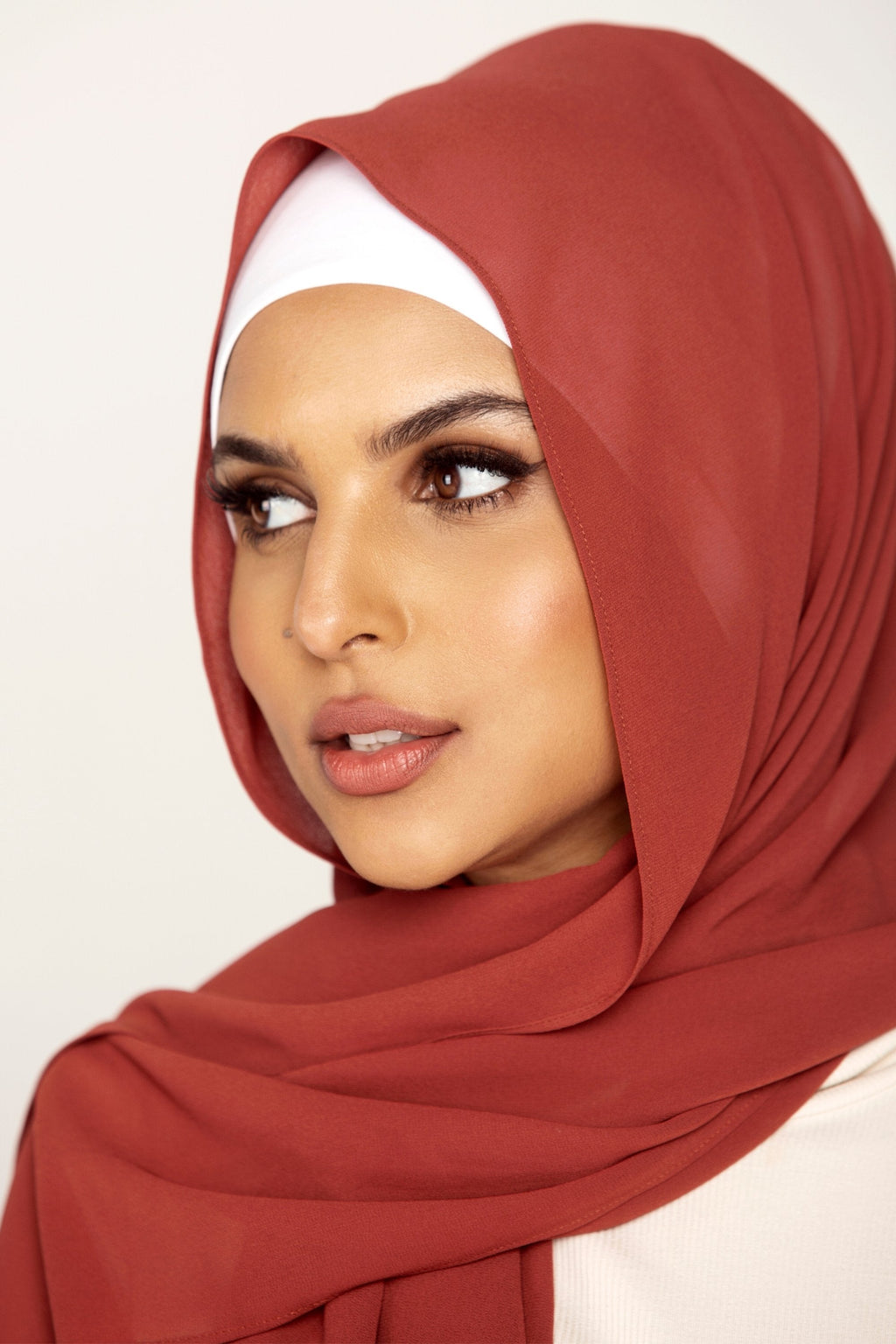Plain Georgette - Rust