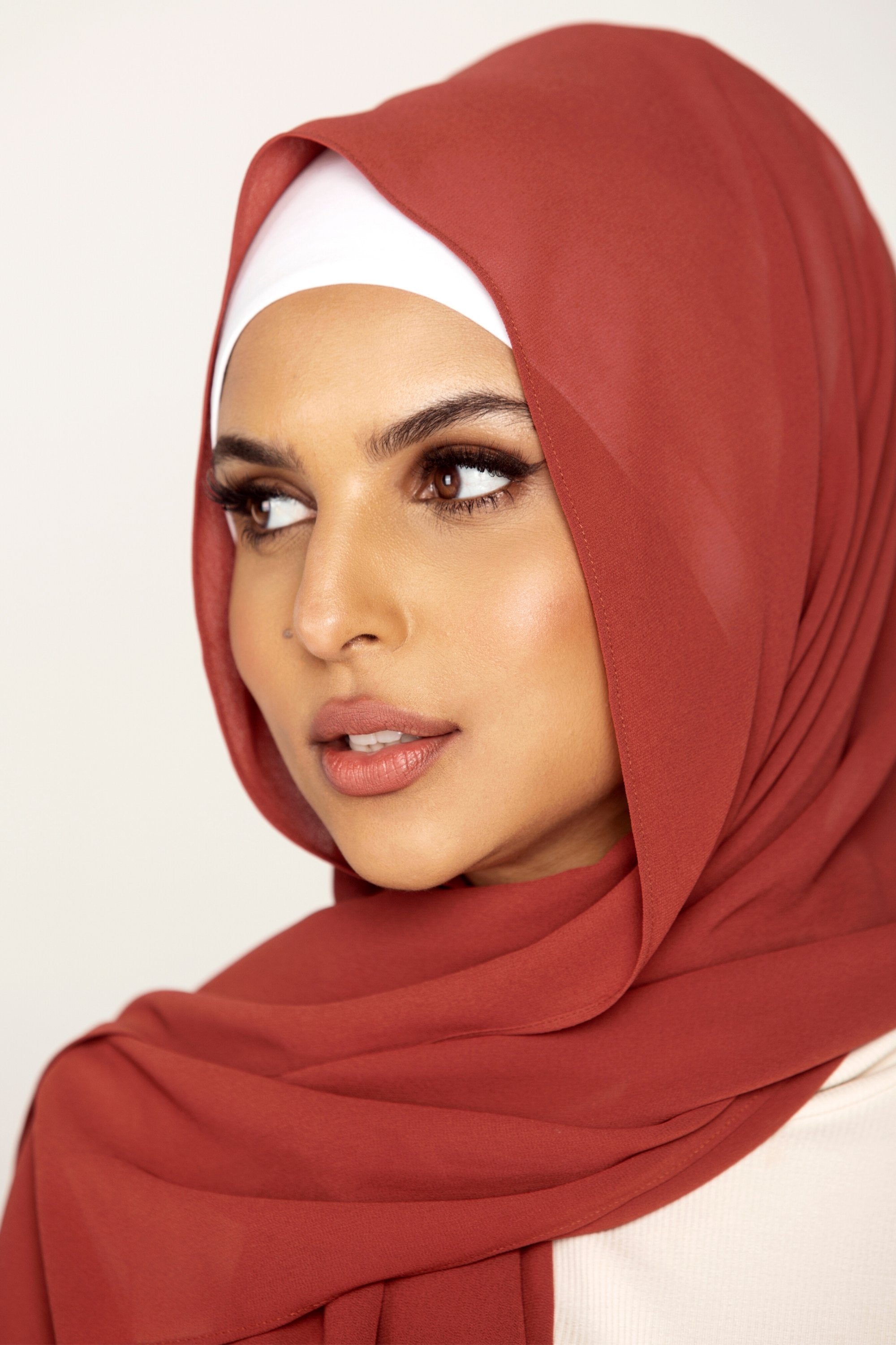 Plain Georgette - Rust