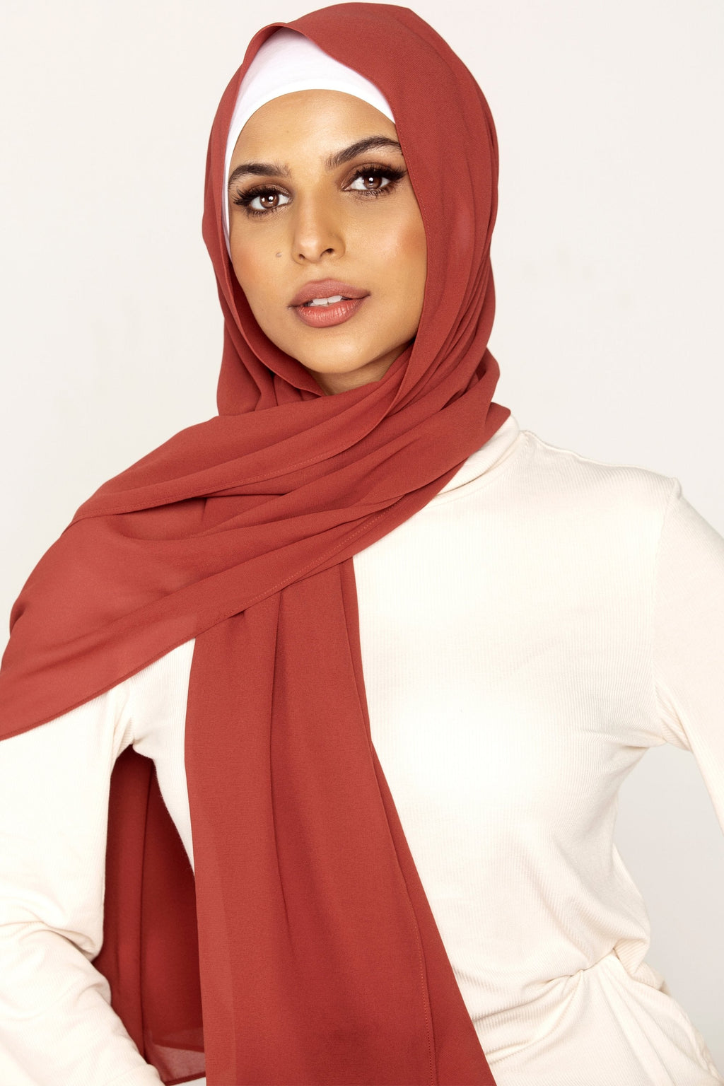 Plain Georgette - Rust