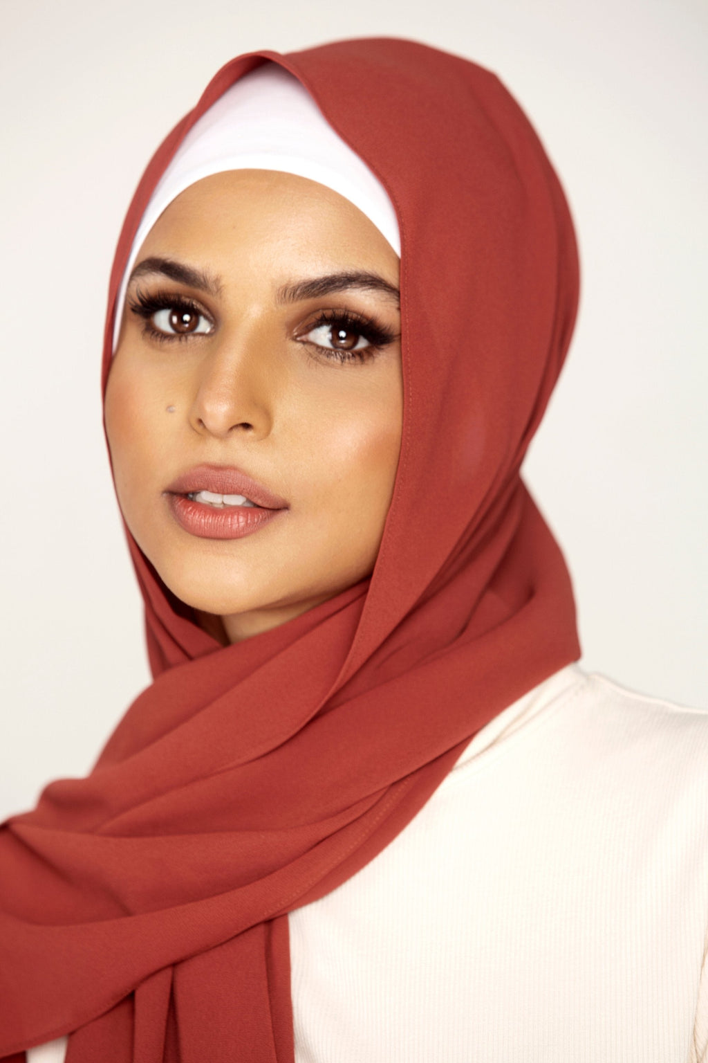 Plain Georgette - Rust