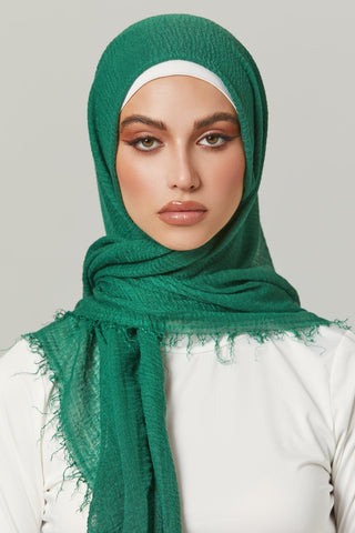 Soft Crinkle Hijabs- Jade Green