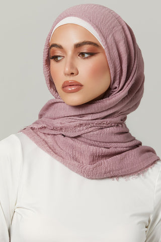 Soft Crinkle Hijabs- Soft Mauve