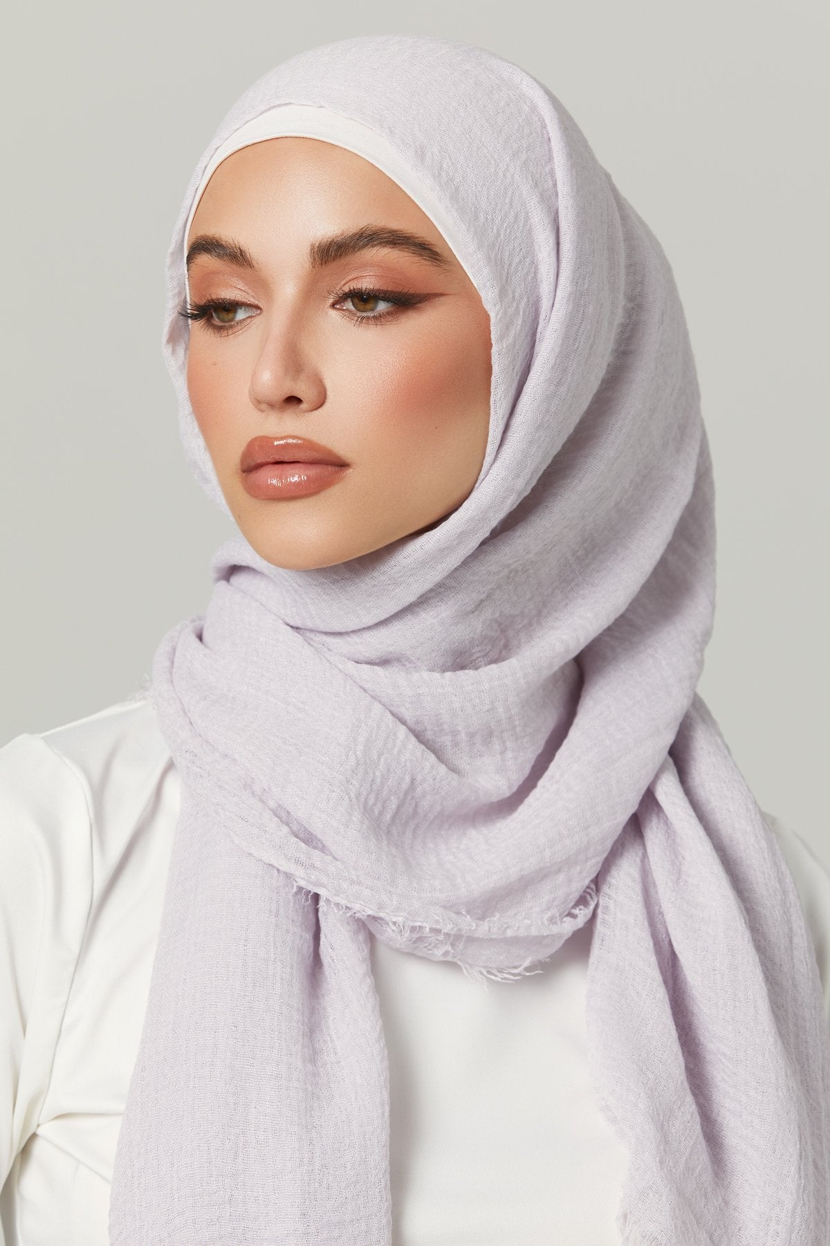 Soft Crinkle Hijabs- Silver