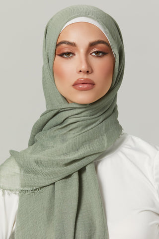 Soft Crinkle Hijabs- Pistachio