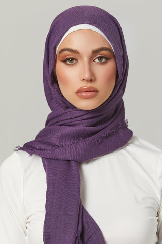 Soft Crinkle Hijabs- Purple